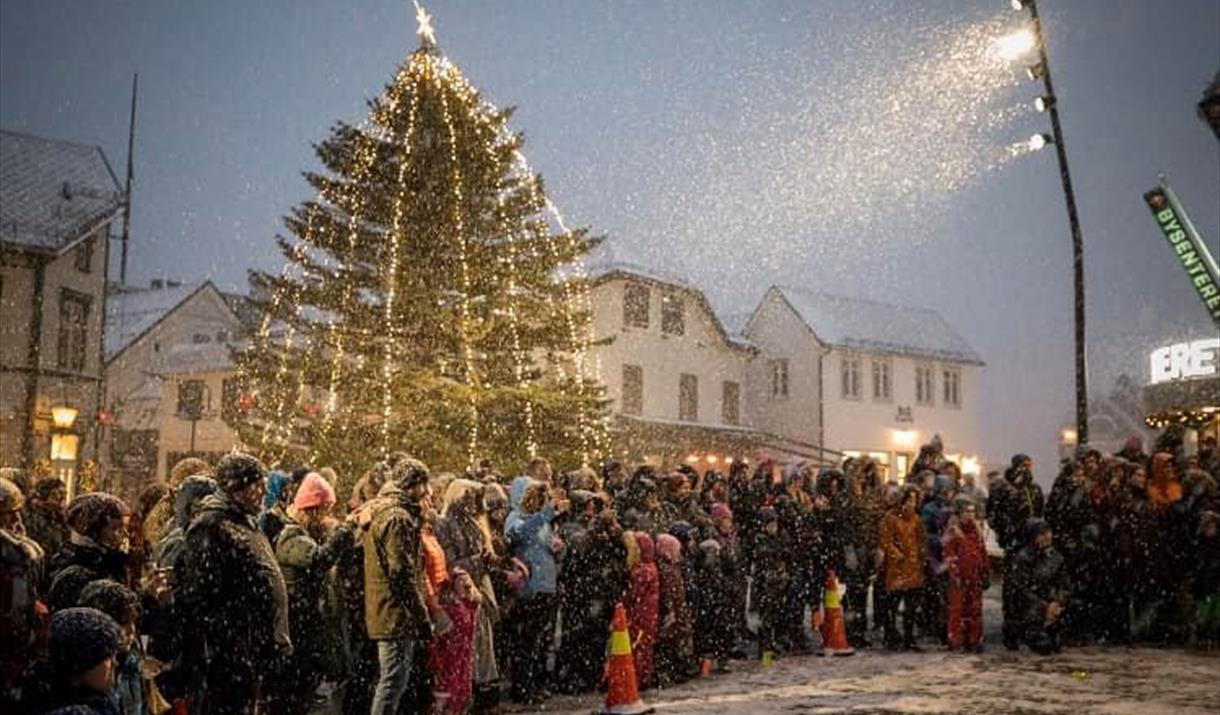 Julegrantenning i harstad sentrum
